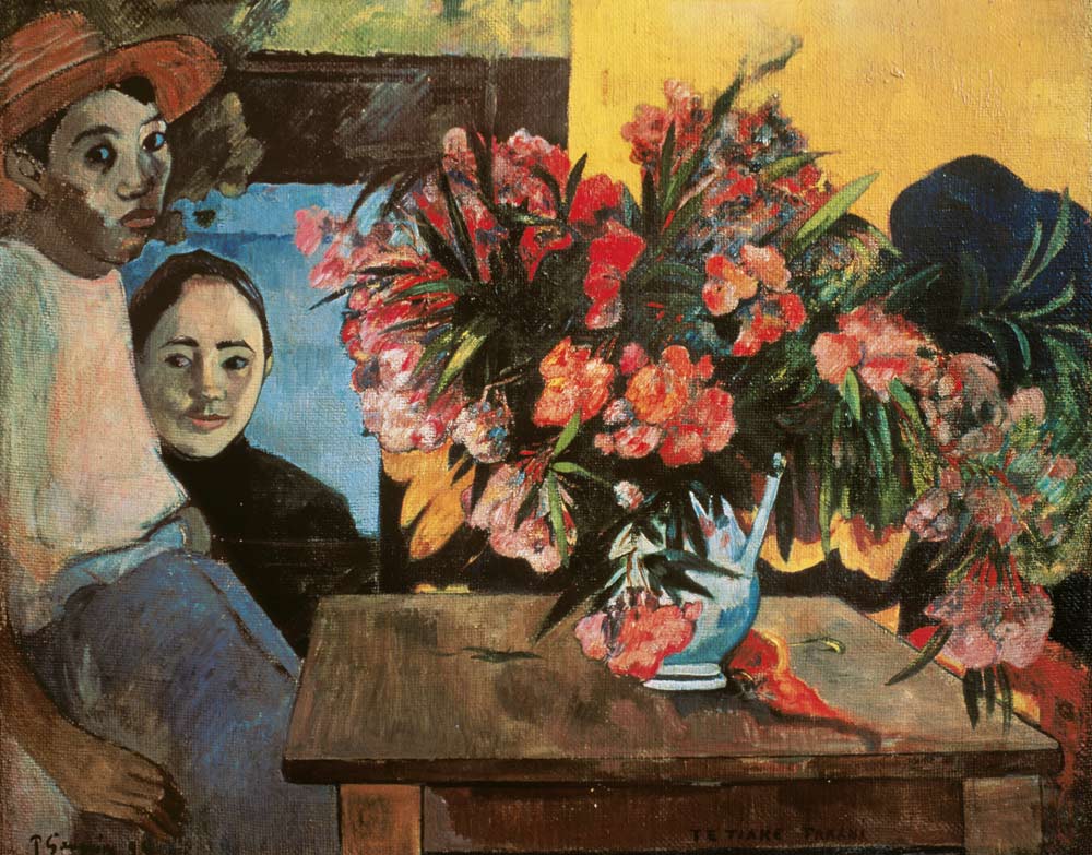 TE TIAKE FARANI (Der französische Blumenstrauß) van Paul Gauguin