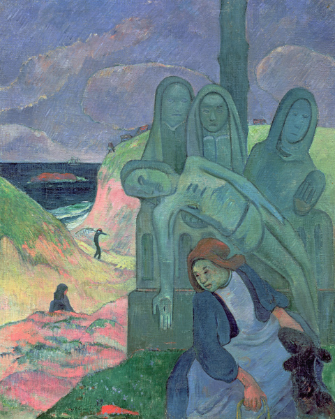 The Green Christ (Breton Calvary) van Paul Gauguin