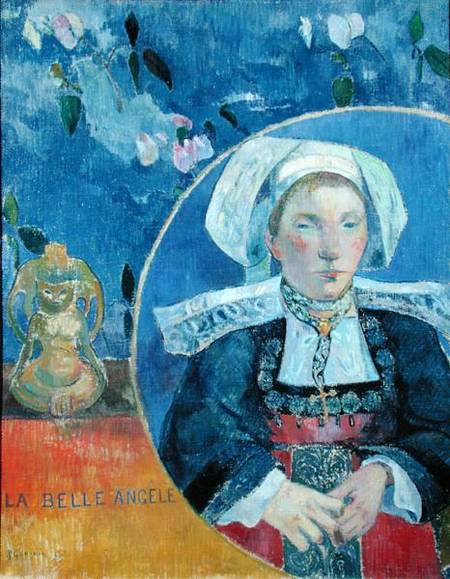 The Beautiful Angel (Madame Angele Satre, the Innkeeper at Pont-Aven) van Paul Gauguin