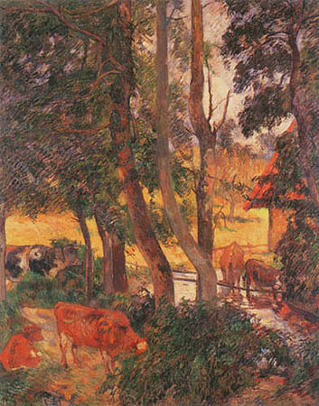 Ecke eines Weihers van Paul Gauguin