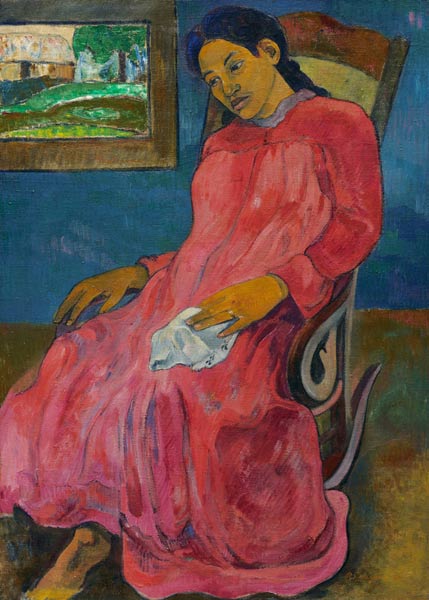 Faaturuma (Melancholic) van Paul Gauguin