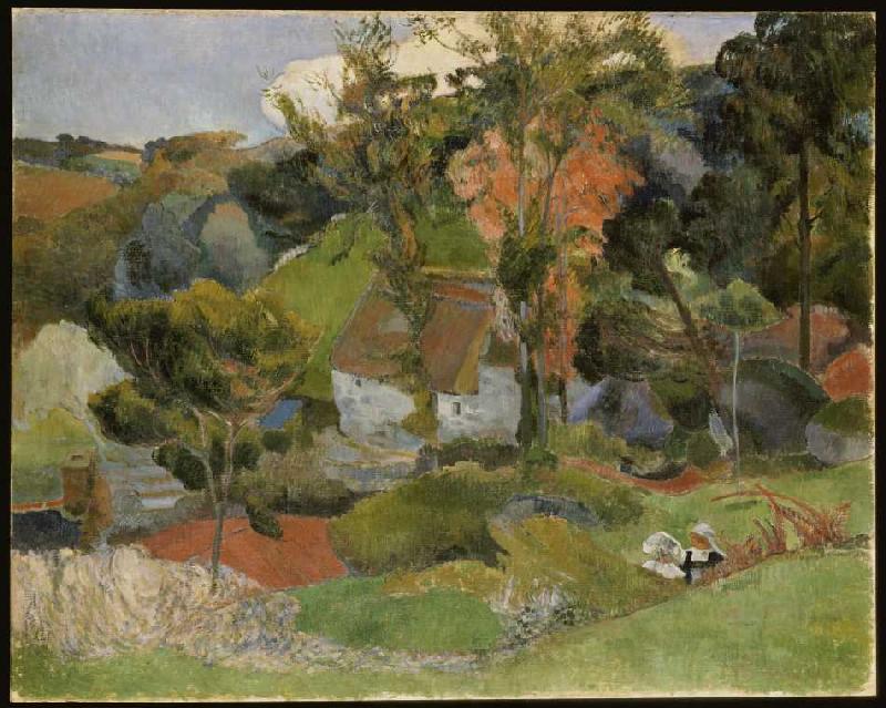 Landschaft in Pont-Aven van Paul Gauguin