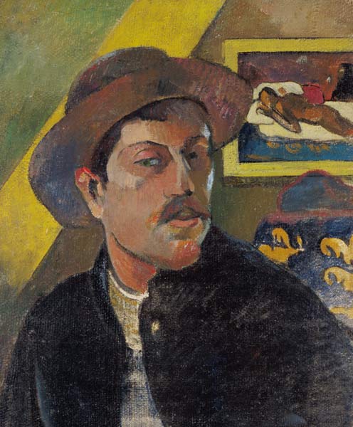 Self-portrait w. Manao Tupa. van Paul Gauguin