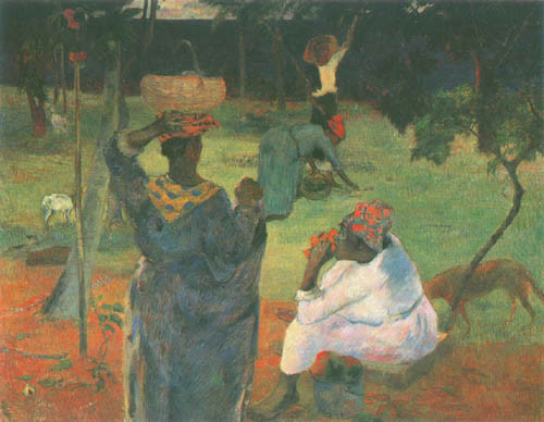 Mangofruchternte van Paul Gauguin
