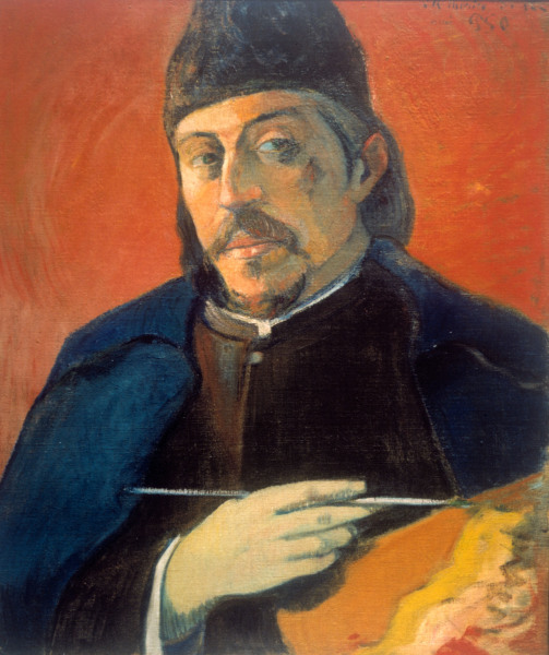 Self-Portr.with Palette van Paul Gauguin