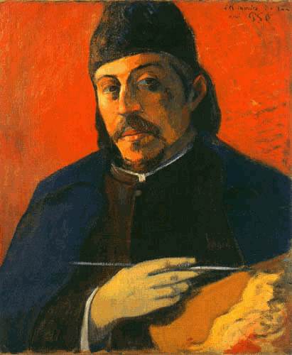 Selbstportrait mit Palette van Paul Gauguin