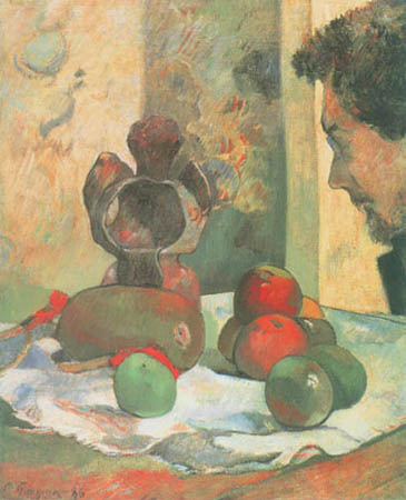 Stilleben mit dem Profil von Charles Laval van Paul Gauguin