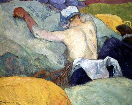 Woman in the Hay van Paul Gauguin