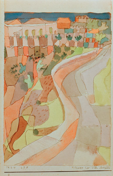 Strasse bei Villa Mazzaro 1924.238. van Paul Klee