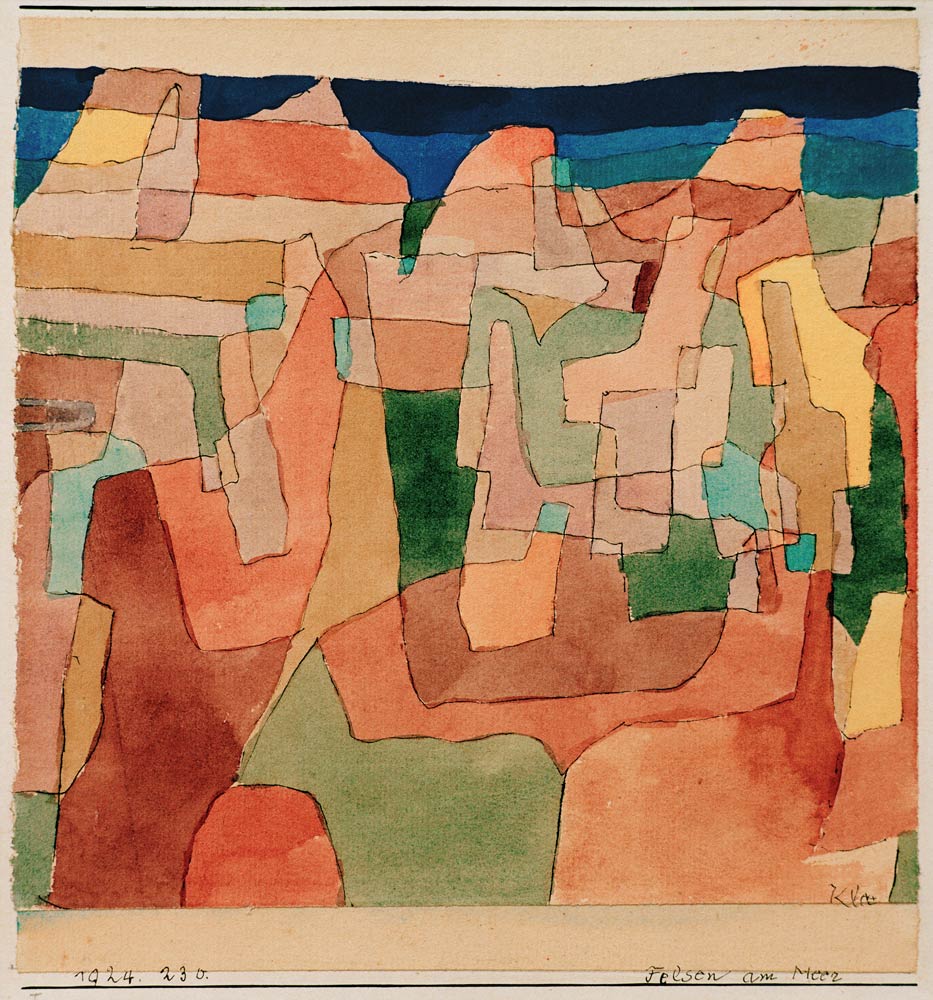 Felsen am Meer, 1924.230. van Paul Klee