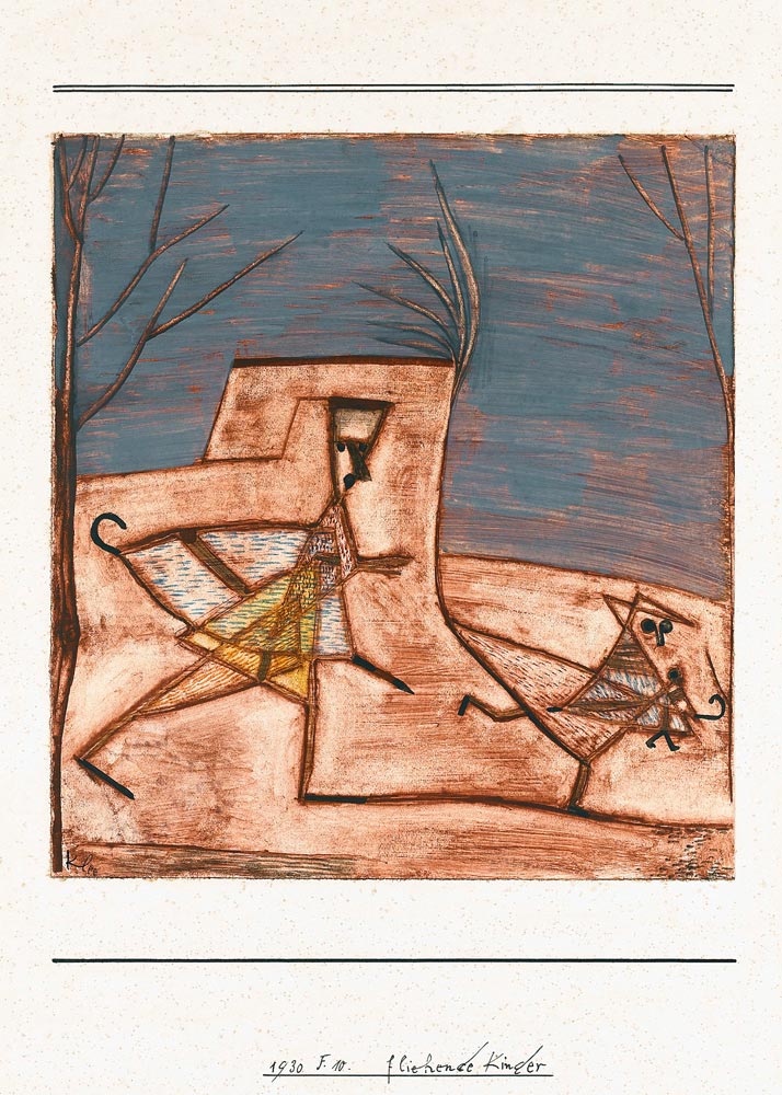 Fliehende Kinder (Children fleeing) van Paul Klee