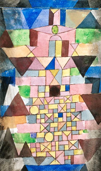 Komposition mit Dreiecken van Paul Klee