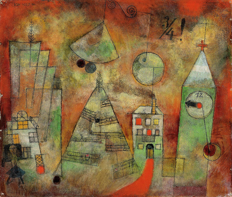 Schicksalstunde um dreiviertel zwölf van Paul Klee