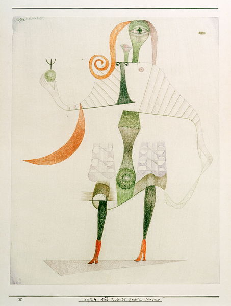 Weibl. Kostuem-Maske, 1924, 150. van Paul Klee