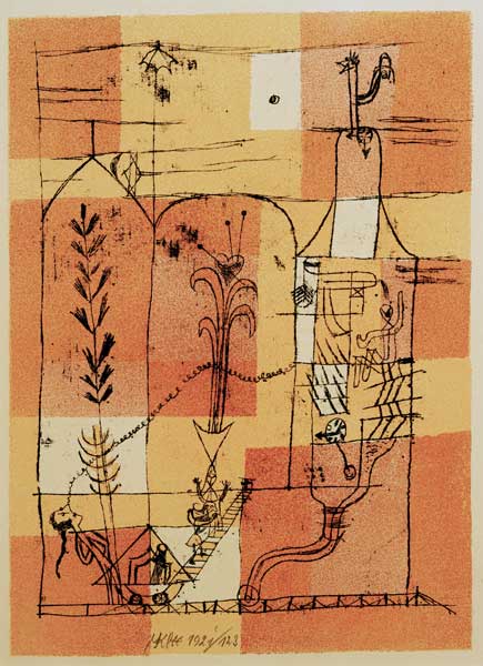 Hoffmanneske Scene, 1921, 123. van Paul Klee