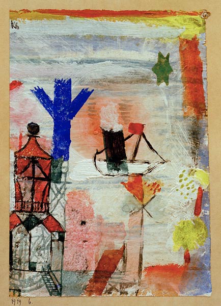 Kleiner Dampfer, 1919. van Paul Klee