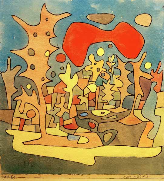 Rote Wolke, 1928. van Paul Klee