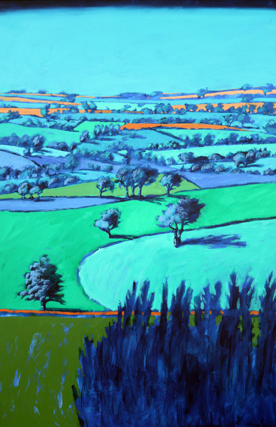 Blue landscape van Paul Powis