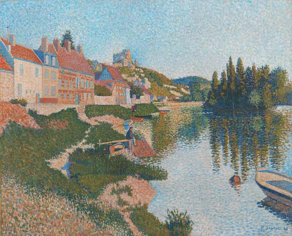 The River Bank, Petit-Andely, 1886 (oil on canvas) van Paul Signac