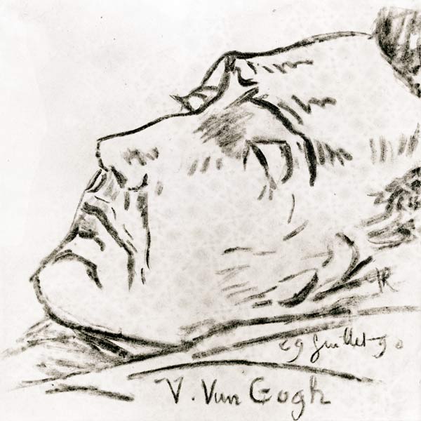 Portrait of Vincent Van Gogh (1853-90) on his deathbed, 29 July 1890 van Paul (Paul Van Ryssel) Gachet