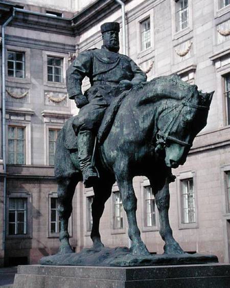 Equestrian Statue of Alexander III (1845-94) van Pavel Petrovic Trubetskoy