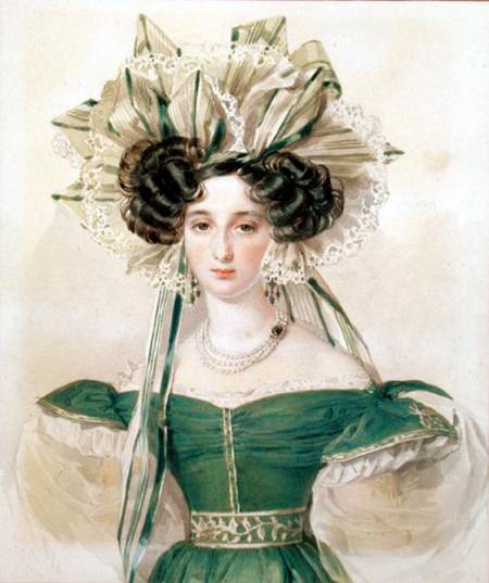 Portrait of Princess Elizabeth Vorontsova (1792-1856) van Peter Fedorowitsch Sokolov
