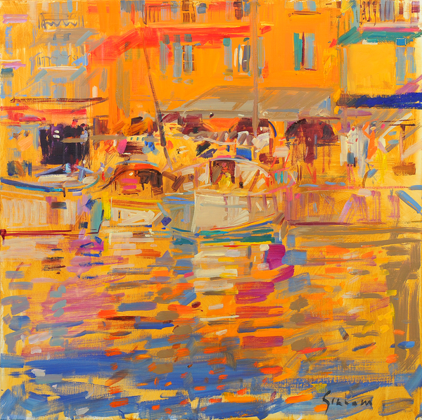 Boats in Harbour, Saint-Tropez van Peter  Graham