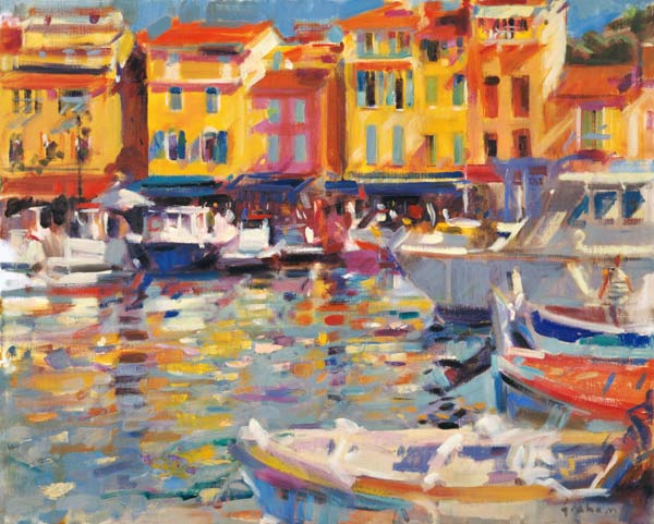 Harbour at Cassis (oil on canvas)  van Peter  Graham