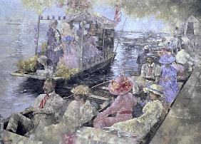 Henley Regatta, 1992 (oil on canvas) 