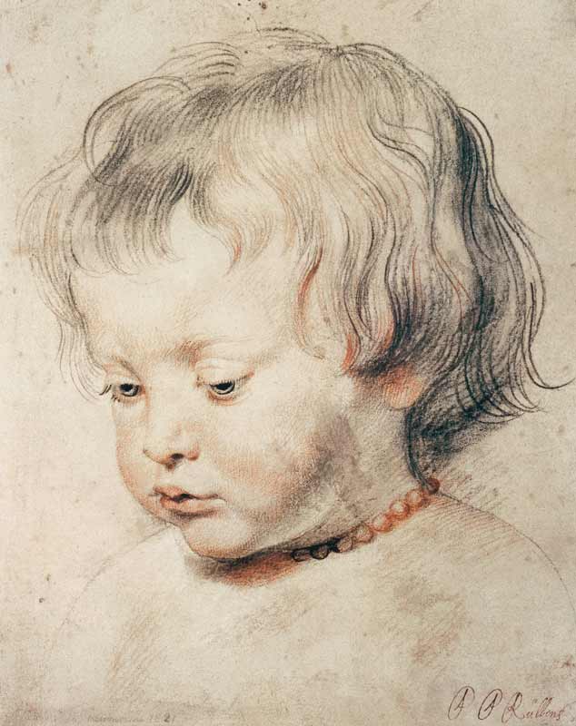 Portret jonge jongen  van Peter Paul Rubens Peter Paul Rubens