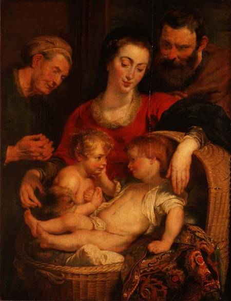 Holy Family of the Basket (panel) van Peter Paul Rubens Peter Paul Rubens