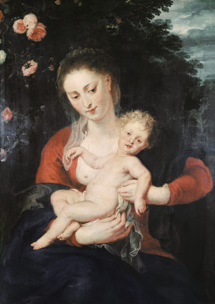Madonna with forget-me-not / Rubens van Peter Paul Rubens Peter Paul Rubens
