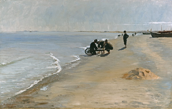 Zuidstrand bij Skagen  van Peter Severin Kroyer