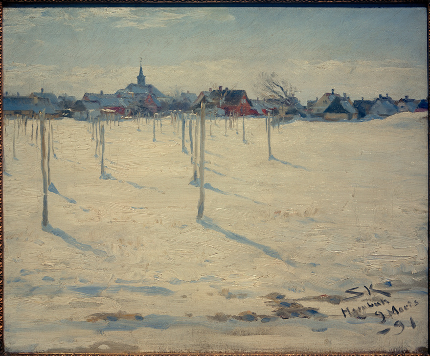 Hornbaek im Winter van Peter Severin Kroyer