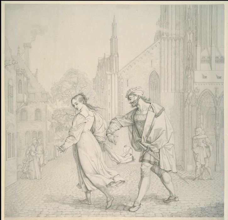 Scene upon Leaving the Church van Peter von Cornelius