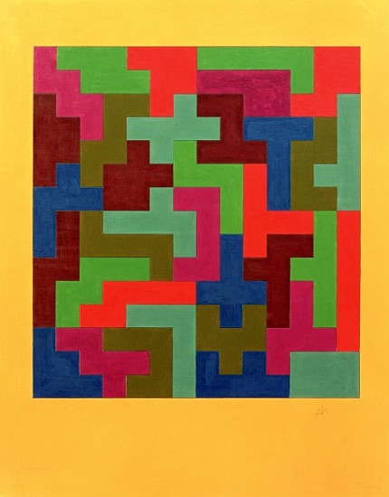 Puzzle II, 1988 (tempera on paper)  van  Peter Hugo  McClure