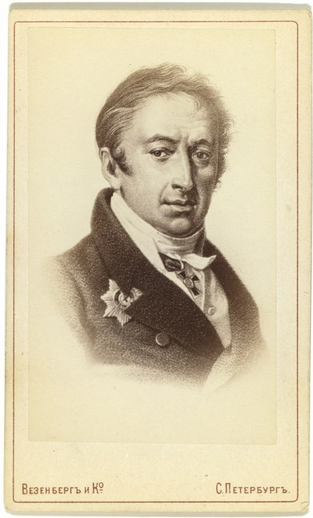 Portrait of the author and Historian Nikolay M. Karamzin (1766-1826) van P.F. Borel