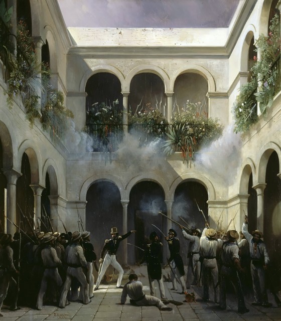 Attack of François d’Orléans, prince de Joinville in Veracruz on December 5, 1838 van Pharamond Blanchard