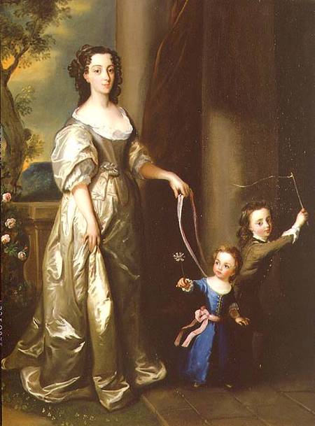 Portrait of Mrs Thomas Fane with her children John and Anne van Philippe Mercier