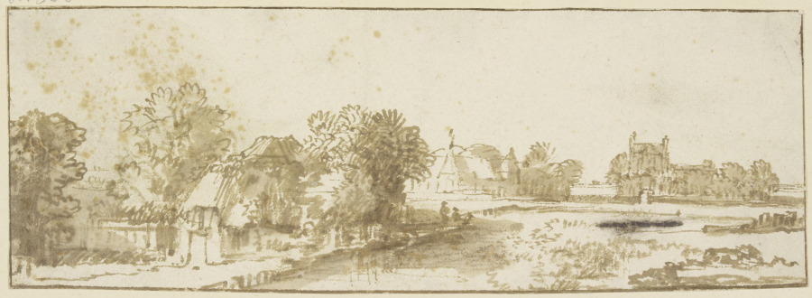 Landscape with village van Philips Koninck