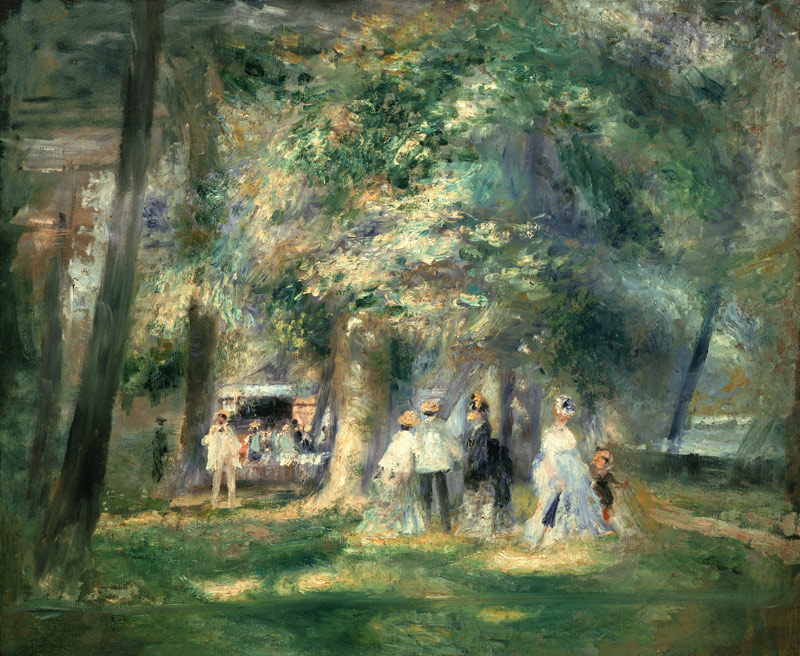 In het park van Saint-Cloud van Pierre-Auguste Renoir