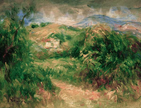 Renoir, Landschaft bei Cros-de-Cagnes van Pierre-Auguste Renoir