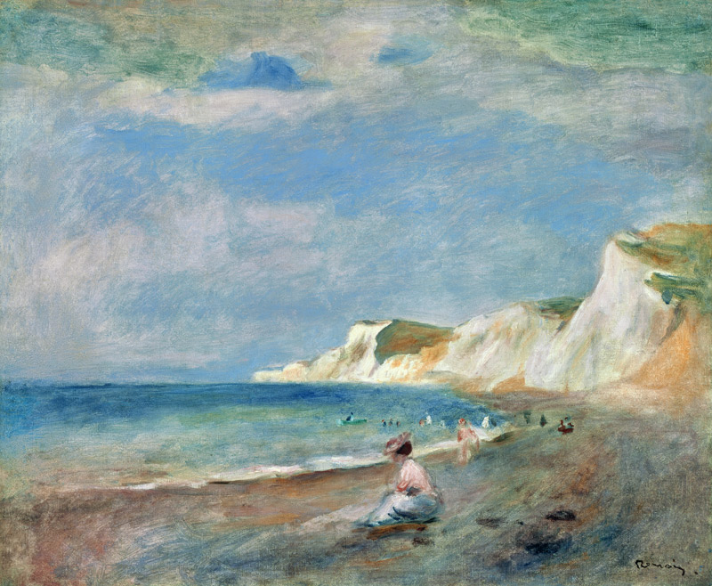 The Beach at Varangeville van Pierre-Auguste Renoir