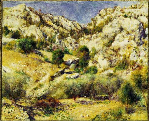 A. Renoir / Mountains near Estaque van Pierre-Auguste Renoir