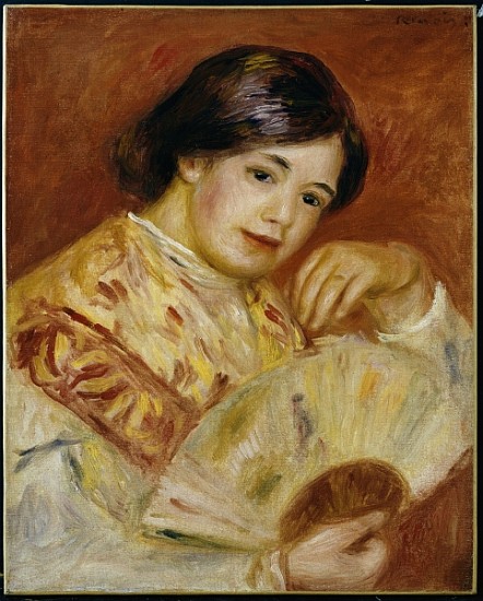 Coco with a Japanese Fan, c.1906 van Pierre-Auguste Renoir