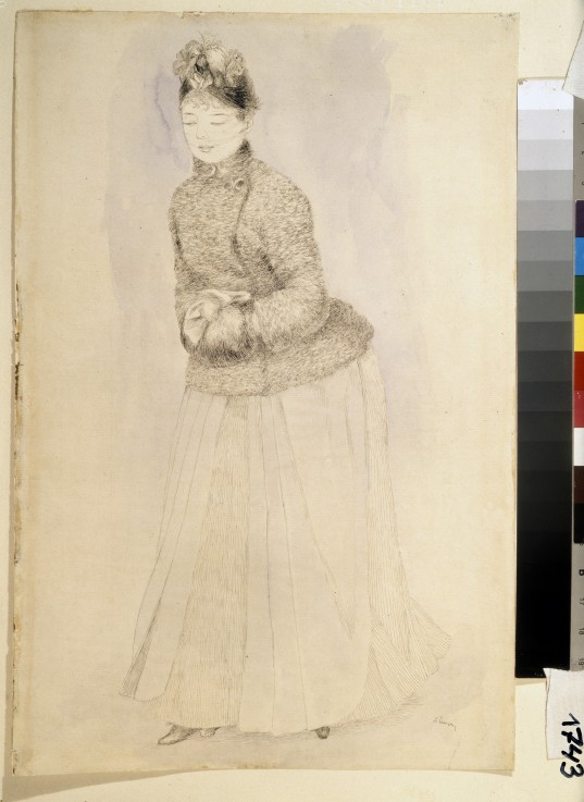 Woman with a Muff van Pierre-Auguste Renoir