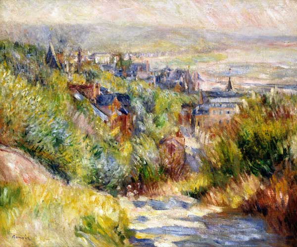Hügelige Landschaft bei Trouville. van Pierre-Auguste Renoir