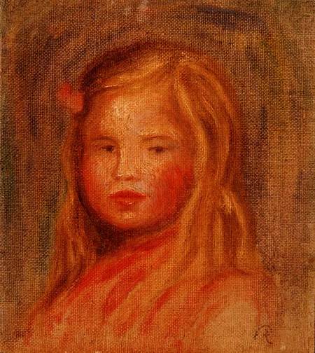 Young Girl with Long Hair van Pierre-Auguste Renoir