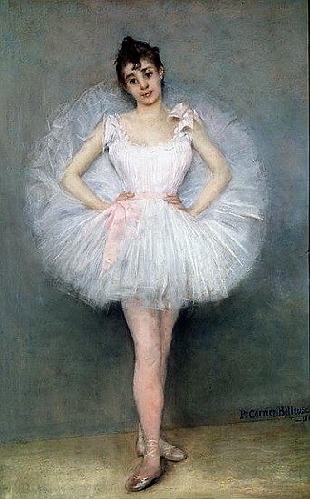Portrait of a Young Ballerina van Pierre Carrier-Belleuse