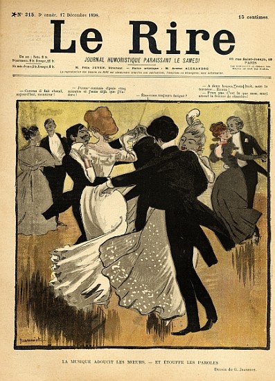 Dancing Couples, from the front cover of ''Le Rire'', 17th December 1898 (colout litho) van Pierre Georges Jeanniot